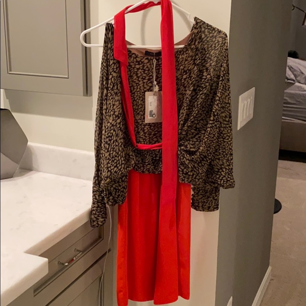 Leopard and red dress